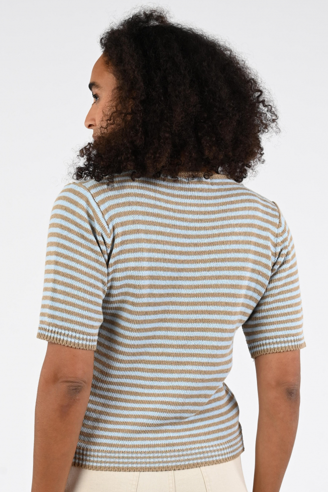 Geisha 64080-70 Pull korte mouw Bruin