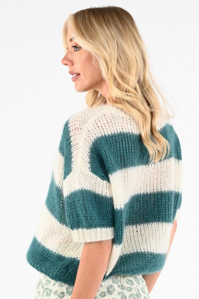 By-Bar 26215001  Pull korte mouw Groen