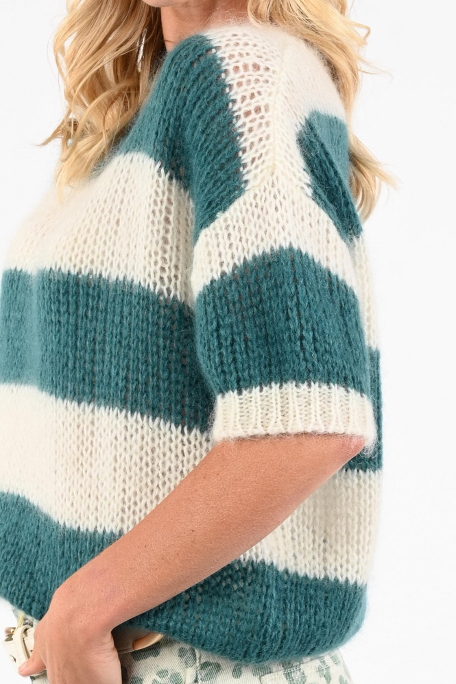 By-Bar 26215001  Pull korte mouw Groen