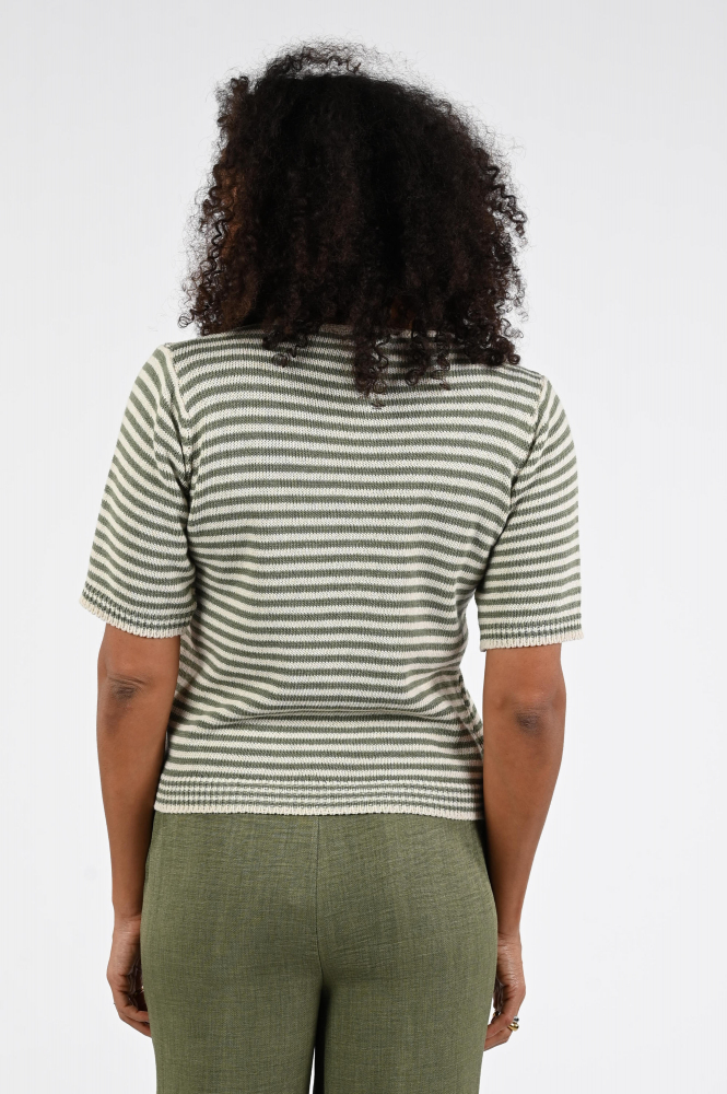 Geisha 64080-70 Pull korte mouw Groen