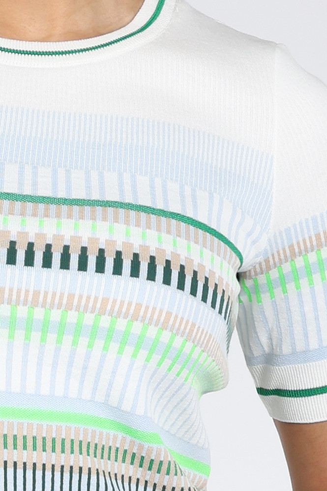 Marc Cain AS 41.12 M17 Pull korte mouw Blauw