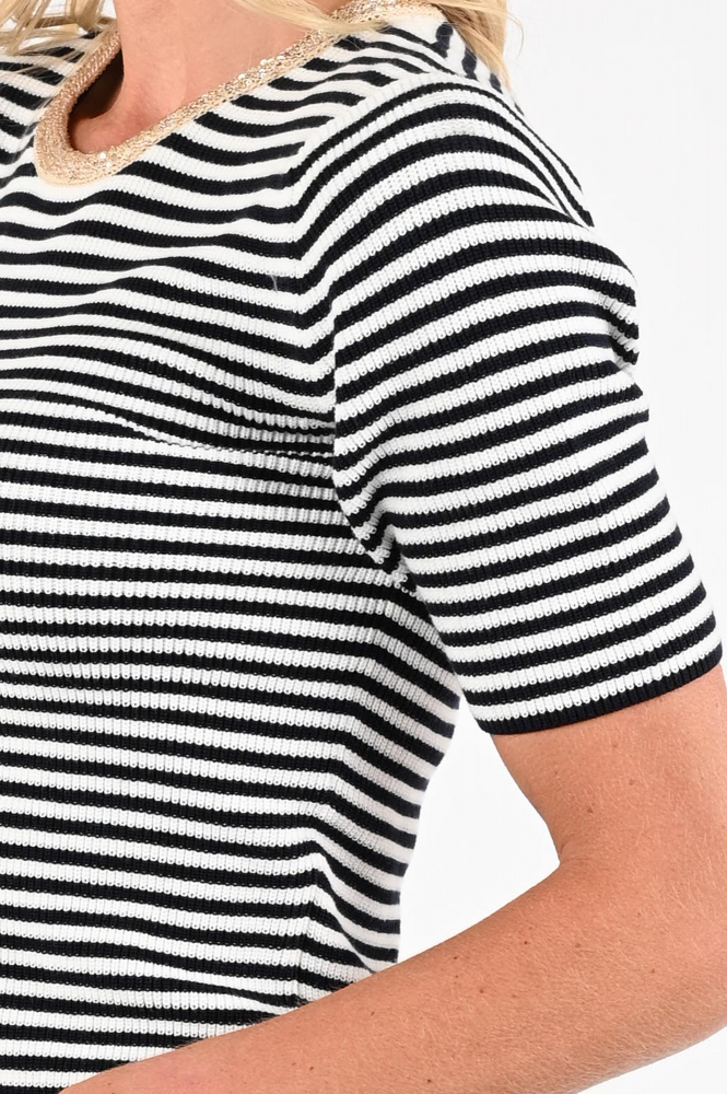 Oui 96490 Pull korte mouw Blauw