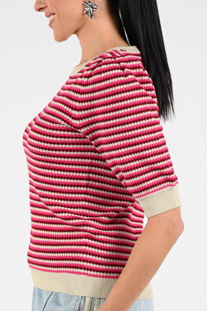 Geisha 64066-14 Pull korte mouw Roze