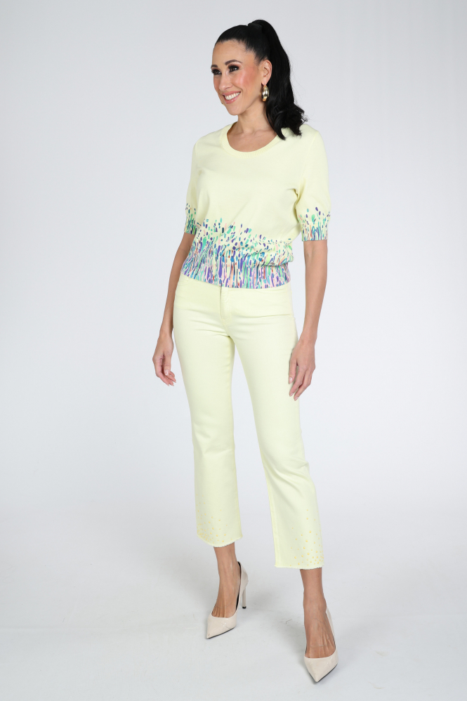 Marc Cain AC 41.14 M20 Pull korte mouw Geel