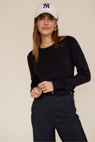 L.O.E.S. by Studio Anneloes Lana pullover  Zwart