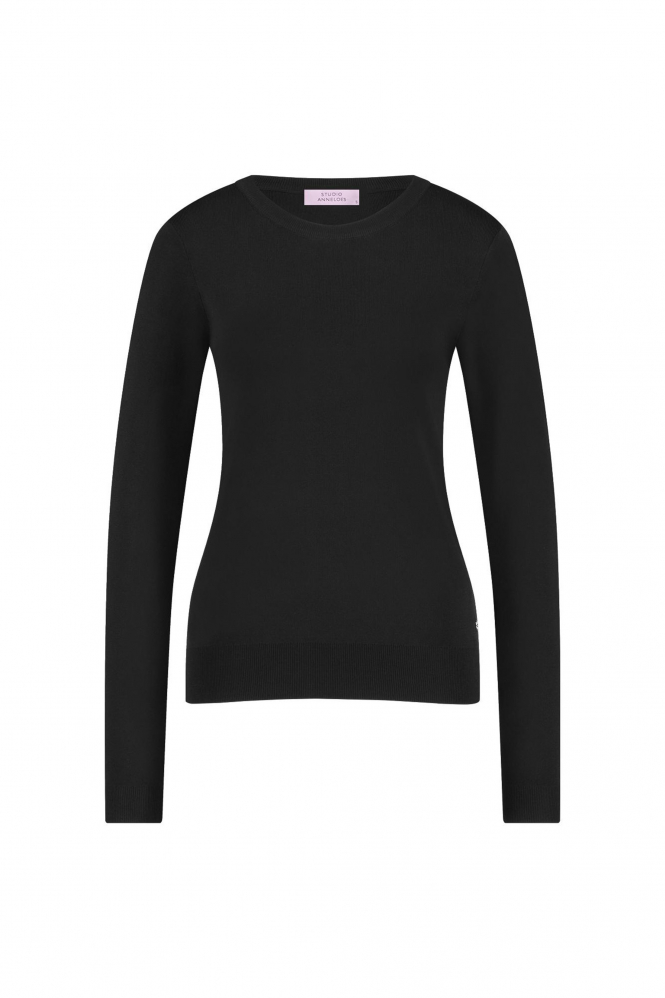 L.O.E.S. by Studio Anneloes Lana pullover  Trui Zwart