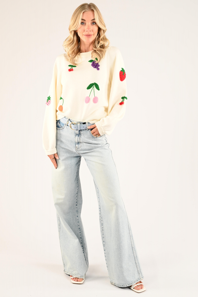 Fabienne Chapot Fruity Pullover Trui Wit