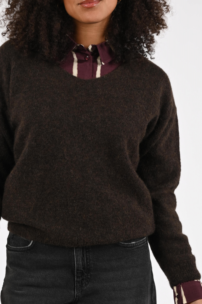 By-Bar Liv pullover Trui Bruin