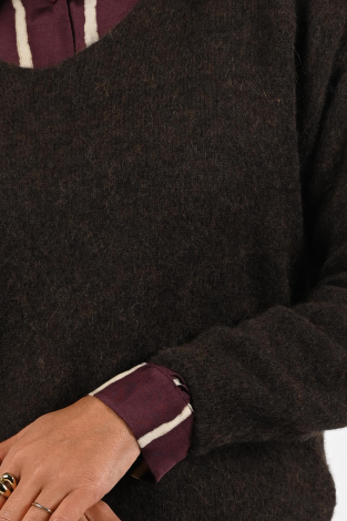 By-Bar Liv pullover Bruin