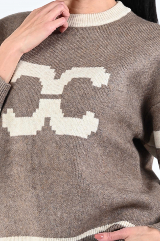 Co'couture row logo knit Bruin