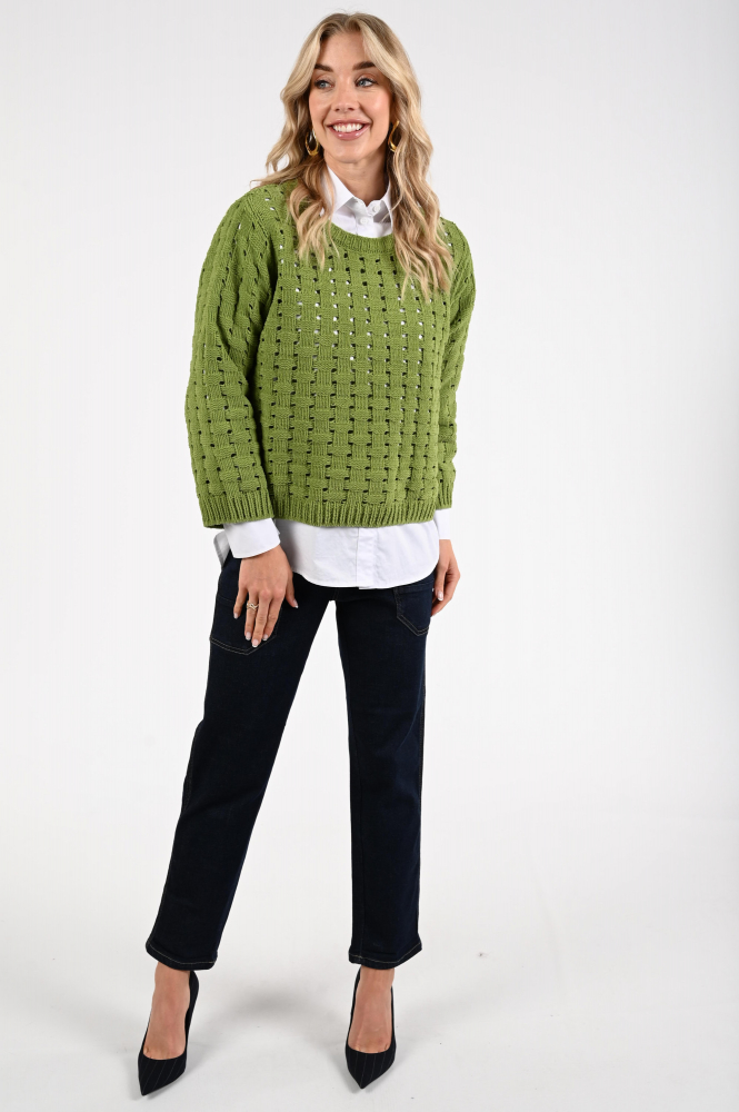 Monari 809056 Trui Groen