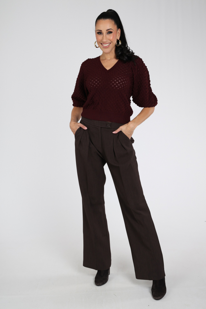 Aimée the label CubaKnitted sweat Trui Rood