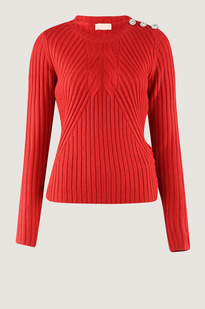 Liu Jo mf3222 Trui Rood