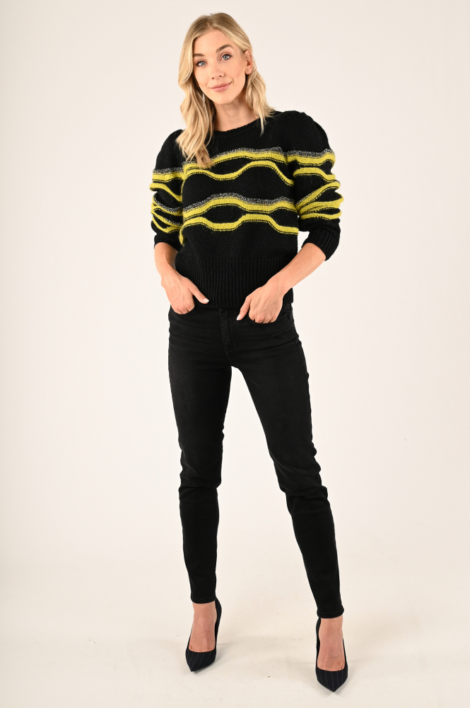 Liu Jo wf4367 Trui Zwart