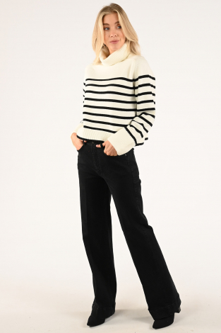 Co'couture mero stripe knit Wit