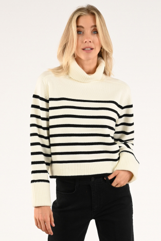 Co'couture mero stripe knit Wit