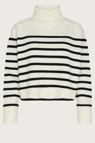 Co'couture mero stripe knit Wit