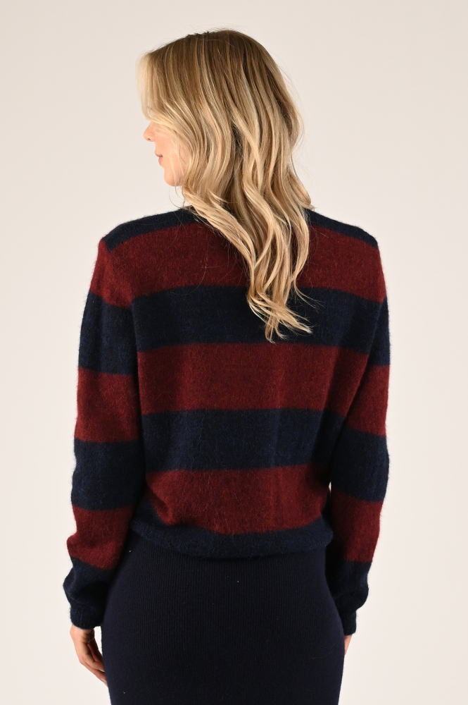 By-Bar gwen big stripe Trui Blauw
