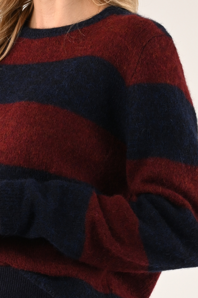 By-Bar gwen big stripe Trui Blauw