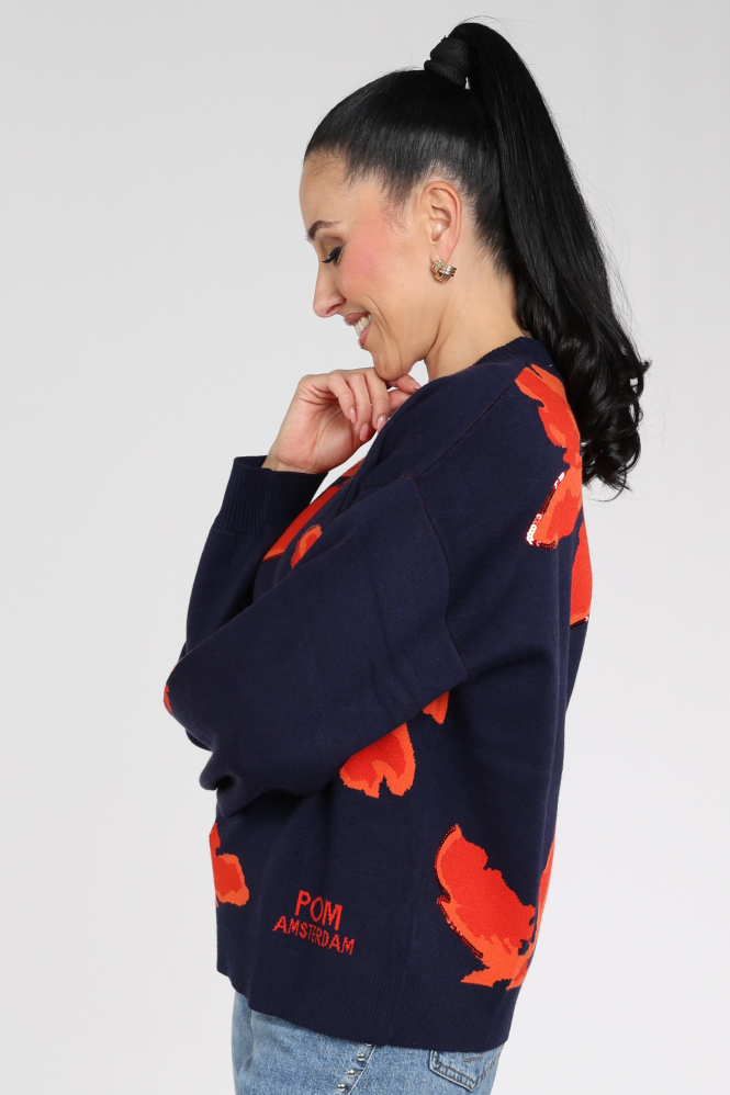 Pom Amsterdam SP9819 Alicia Trui Blauw