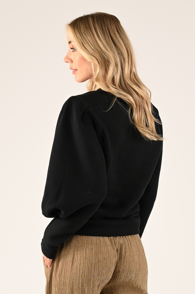 Mos Mosh tulic 164600 Sweater Zwart