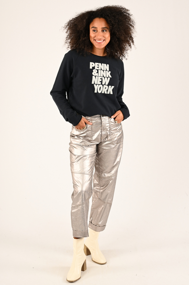 Penn & Ink W24F1513 Sweater Zwart