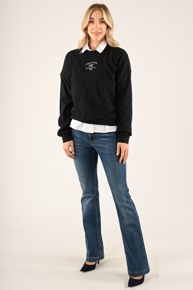 Penn & Ink W24F1509 Sweater Zwart