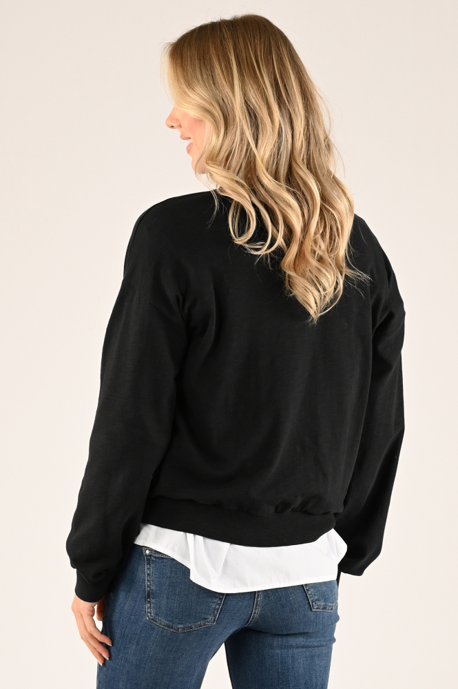 Penn & Ink W24F1509 Sweater Zwart