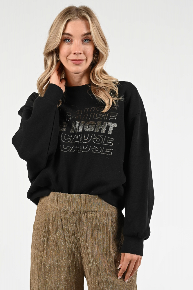 By-Bar Bibi night sweat Sweater Zwart