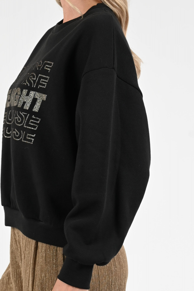 By-Bar Bibi night sweat Sweater Zwart