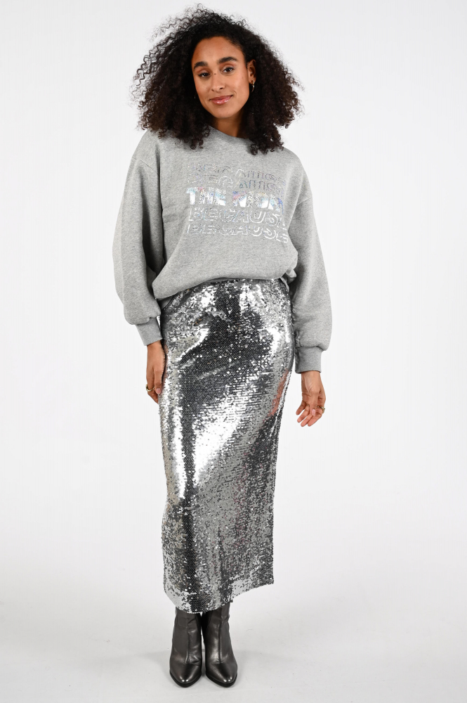 By-Bar bibi night melee Sweater Grijs