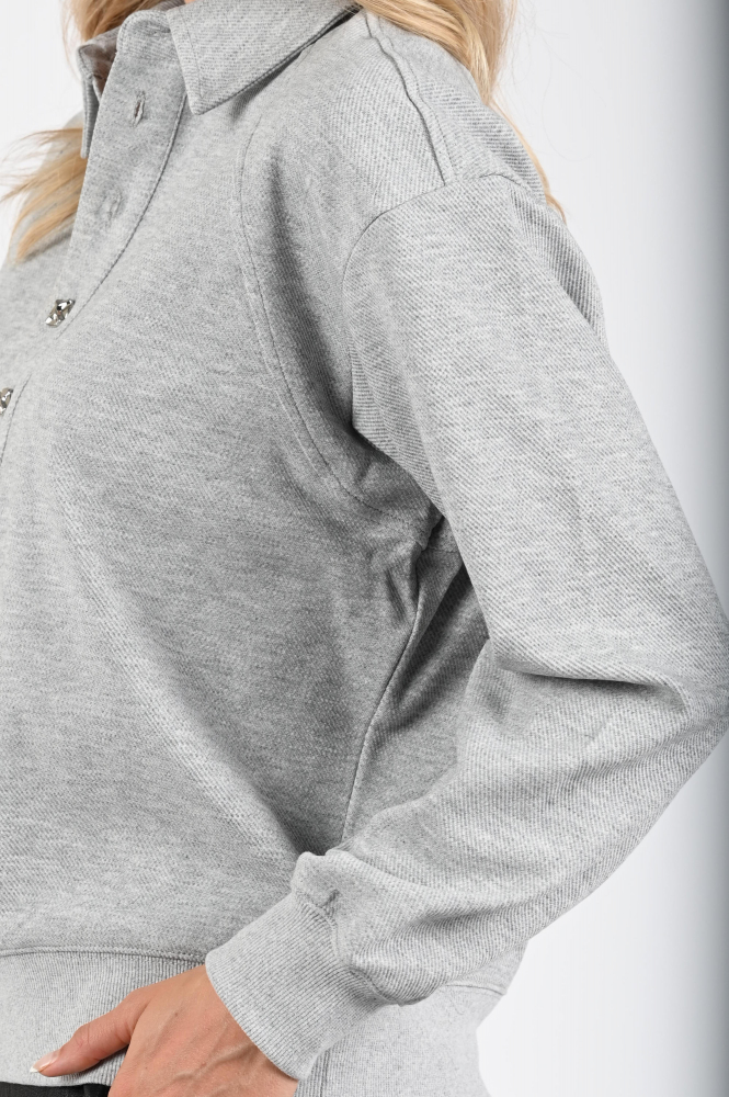 Co'couture 37043 Dengi Sweater Grijs