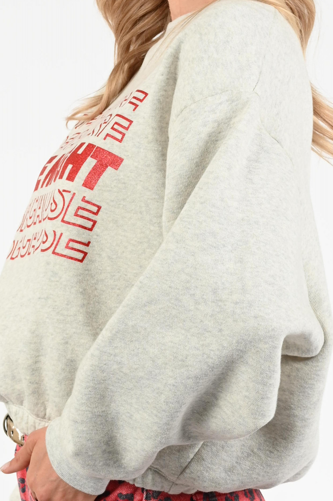 By-Bar Bodil night sweat Sweater Grijs
