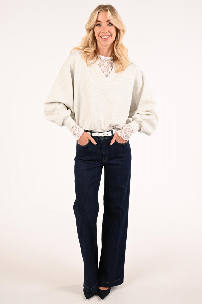 Aimée the label blossem Sweater Grijs