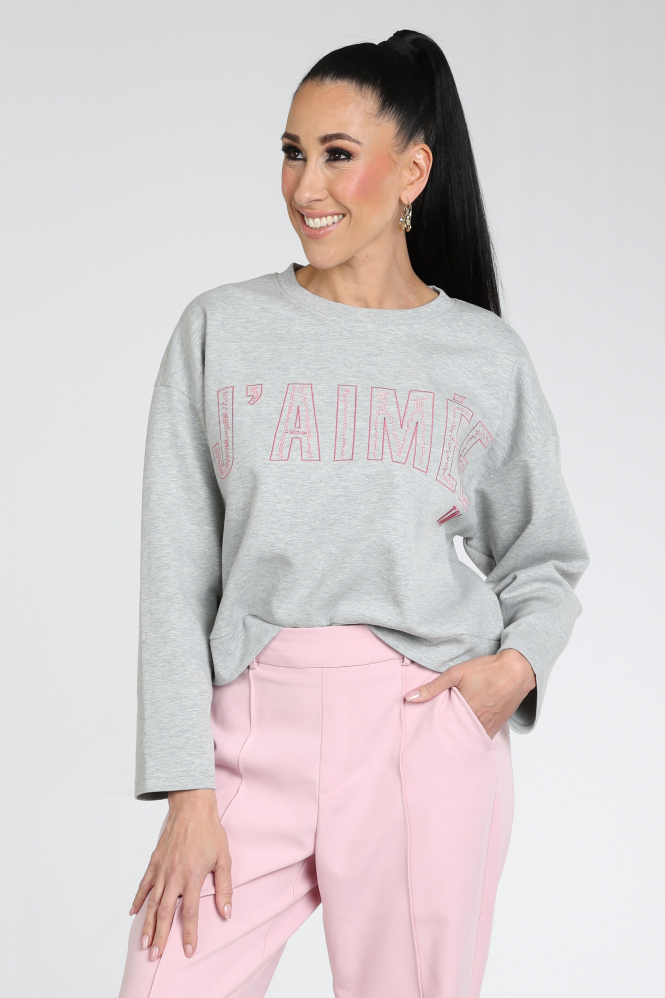 Aimée the label elan Sweater Grijs