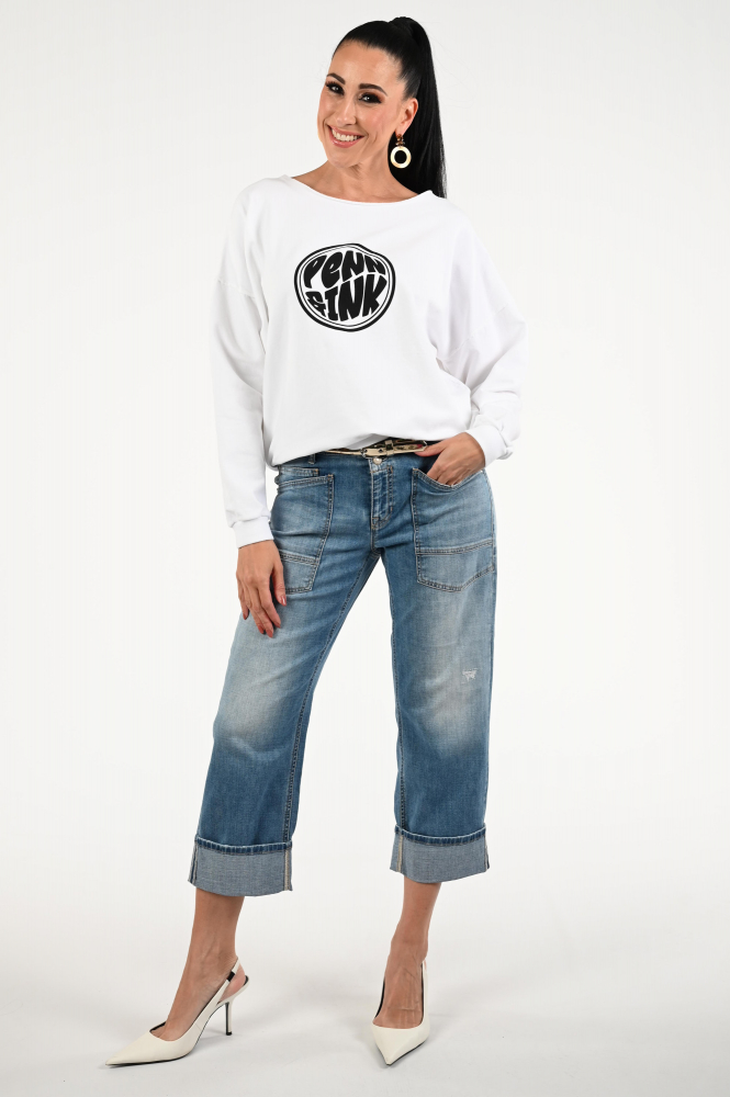 Penn & Ink S25F1611 Sweater Wit