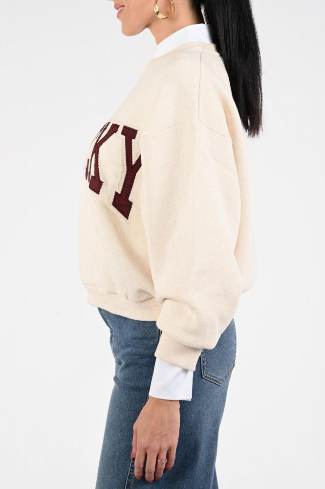 By-Bar Bibi patchwork-2 Sweater Beige