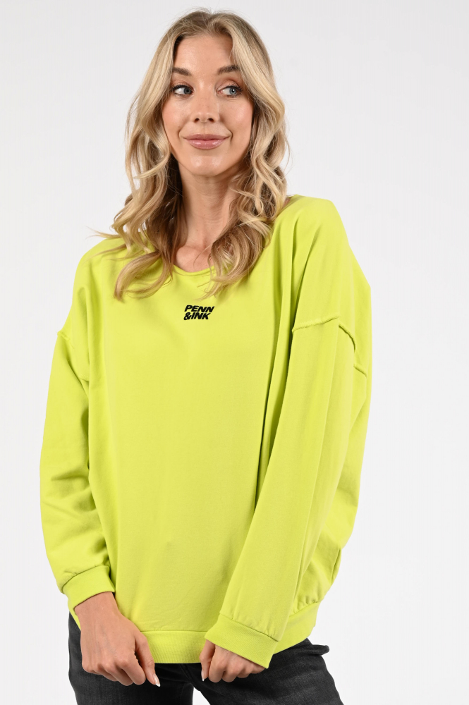 Penn & Ink W25F1703 Sweater Groen