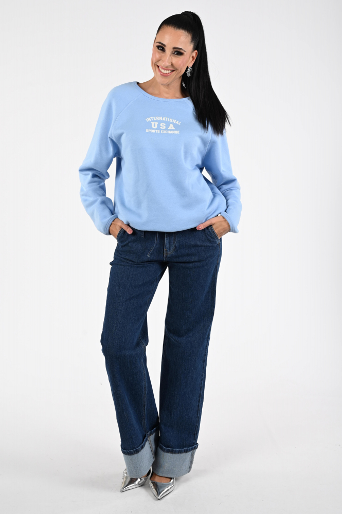 Penn & Ink W25T1187 Sweater Blauw