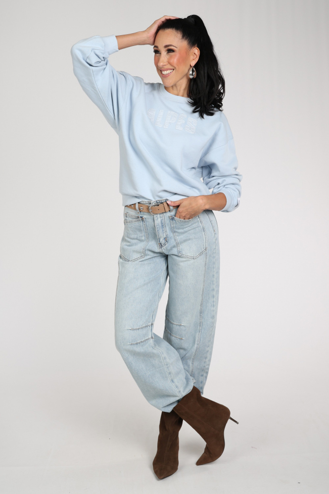 Penn & Ink W26F1927 Sweater Blauw