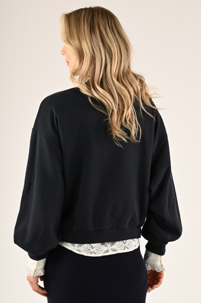 By-Bar bibi patchwork Sweater Blauw