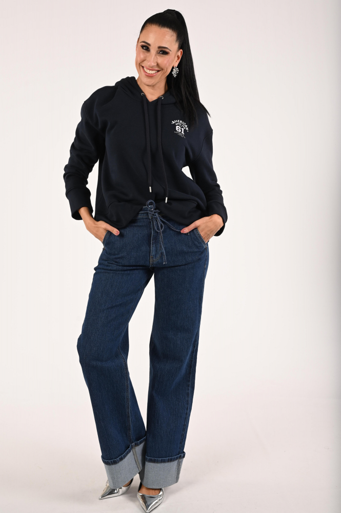 Penn & Ink W25T1186 Sweater Blauw