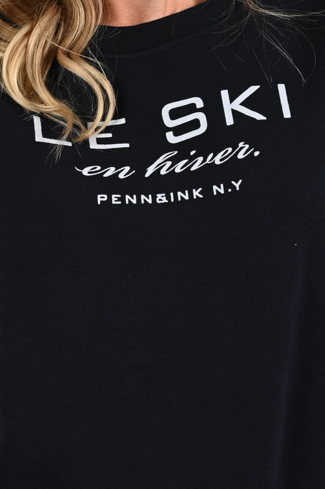 Penn & Ink W25F1702 Sweater Blauw