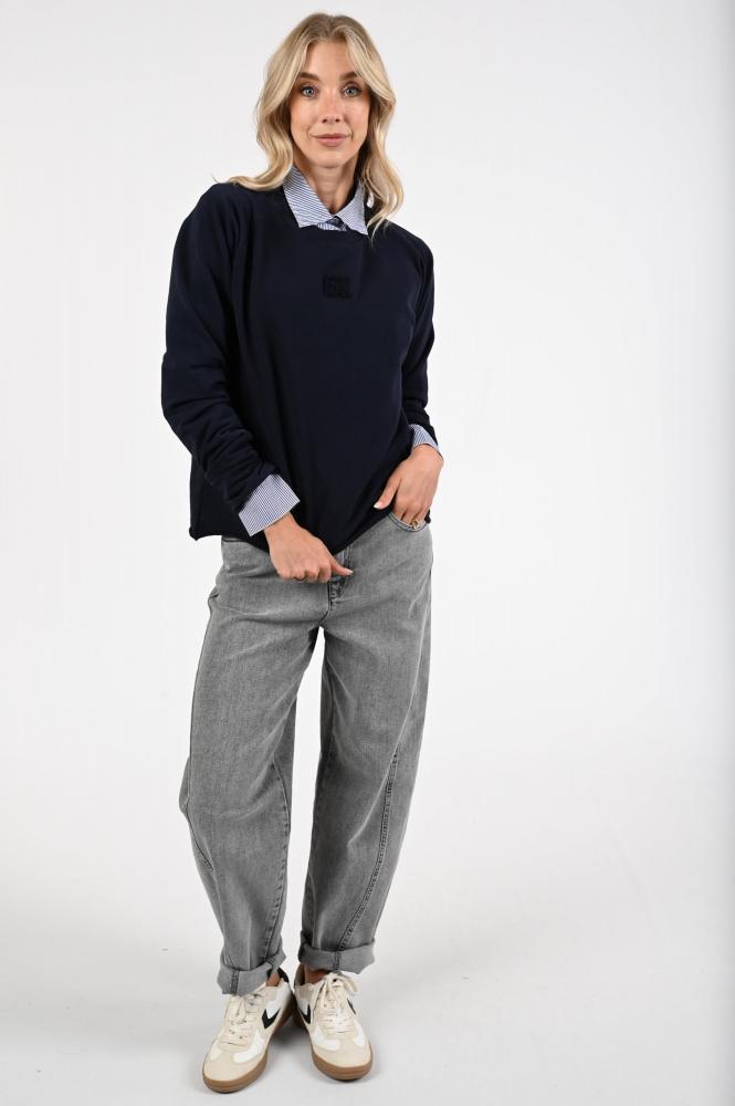 Penn & Ink W25F1705 Sweater Blauw