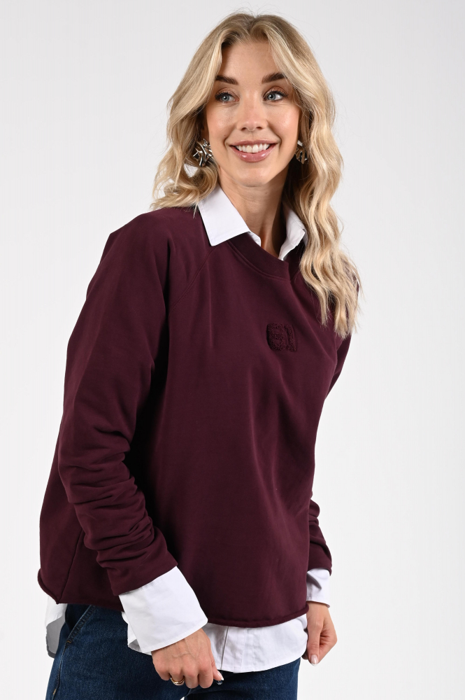 Penn & Ink W25F1705 Sweater Paars