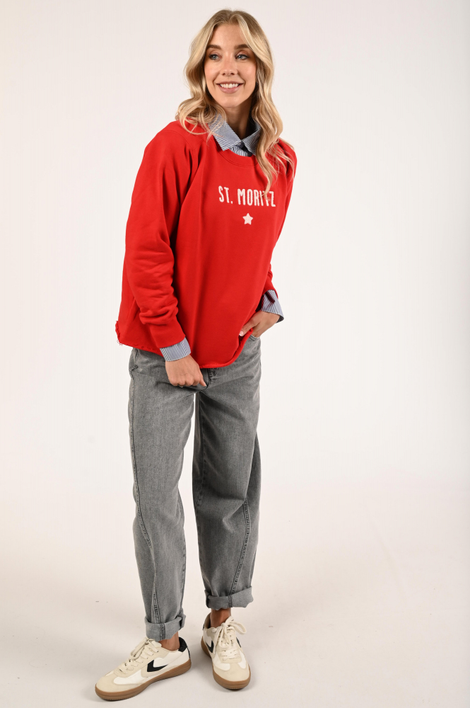 Penn & Ink W25F1700 Sweater Rood