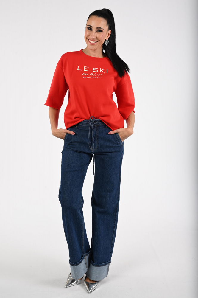 Penn & Ink W25F1702 Sweater Rood