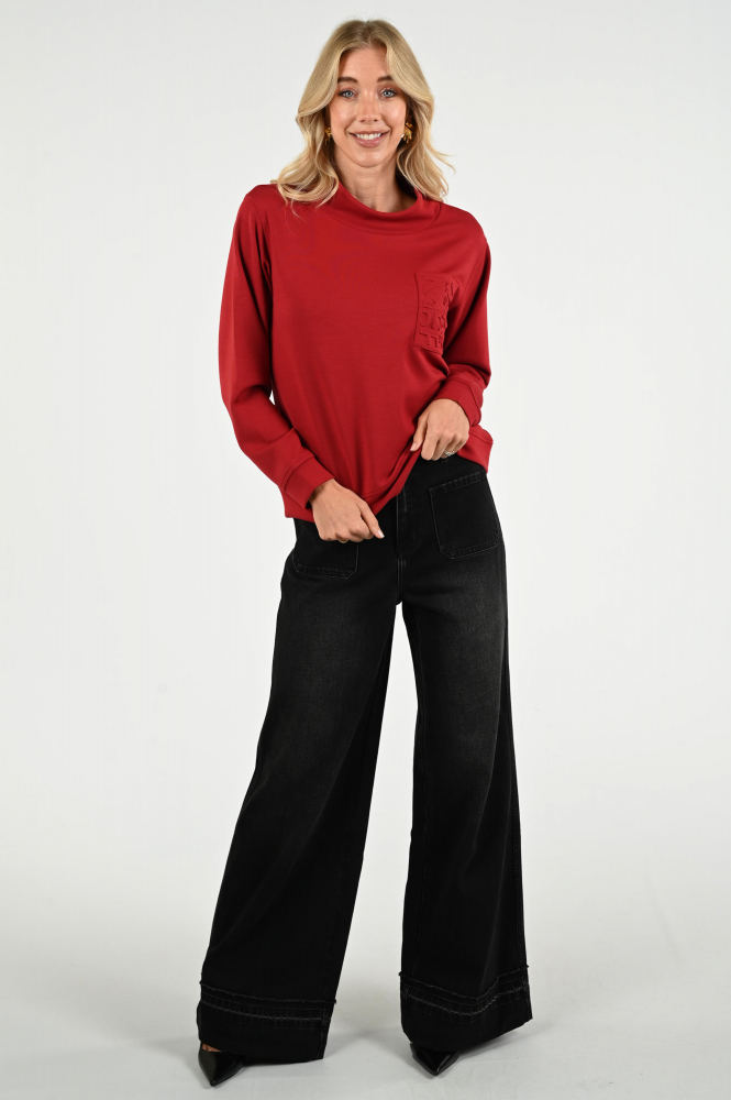 Monari 809375 Sweater Rood