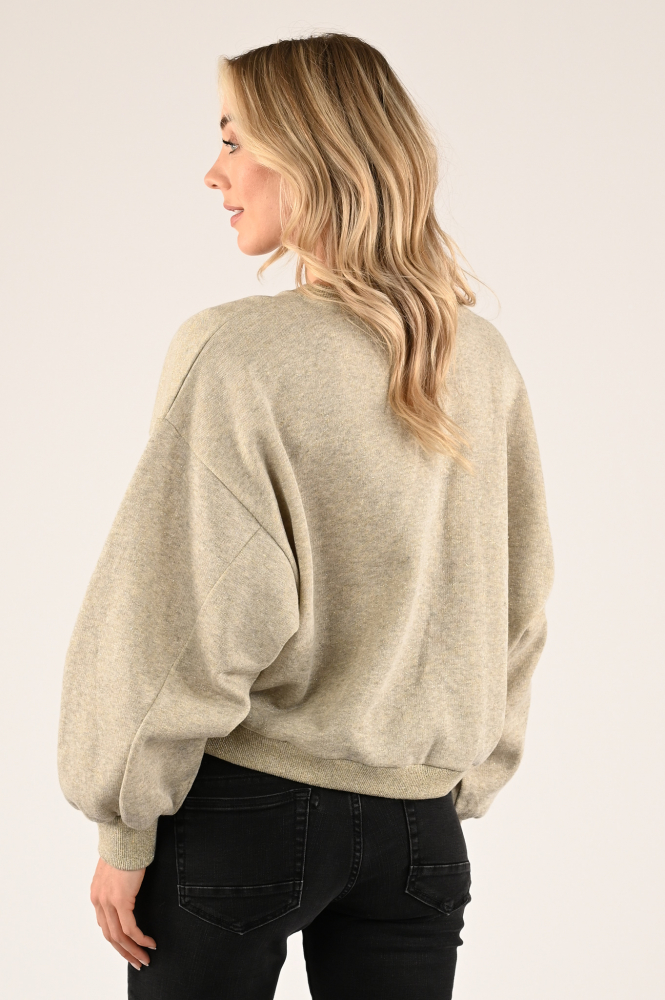 By-Bar bibi sparle sweat Sweater Geel
