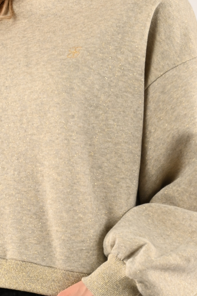 By-Bar bibi sparle sweat Sweater Geel